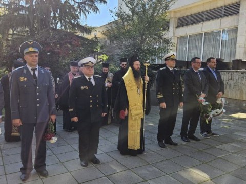 Заупокойна молитва пред Паметника на загиналите от 24-ти Приморски полк в Бургас 4