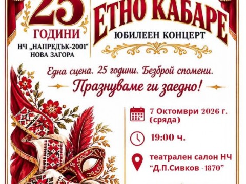 НЧ „Напредък-2001“ – Нова Загора отбелязва своя 25 годишен юбилей