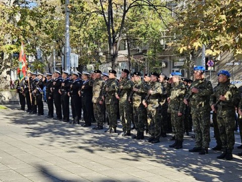 Заупокойна молитва пред Паметника на загиналите от 24-ти Приморски полк в Бургас 5