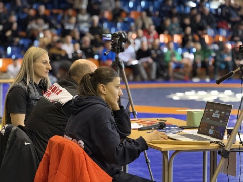  Стефан Радев приветства участниците в Държавното първенство по борба, което се провежда в Сливен