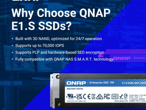 QNAP пуска NASbook с инсталирани корпоративен клас E1.S SSD за висока производителност и надеждност 